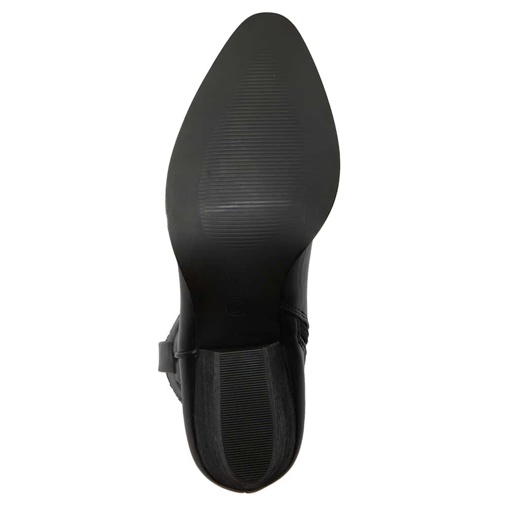 Texas Boot in Black Smooth
