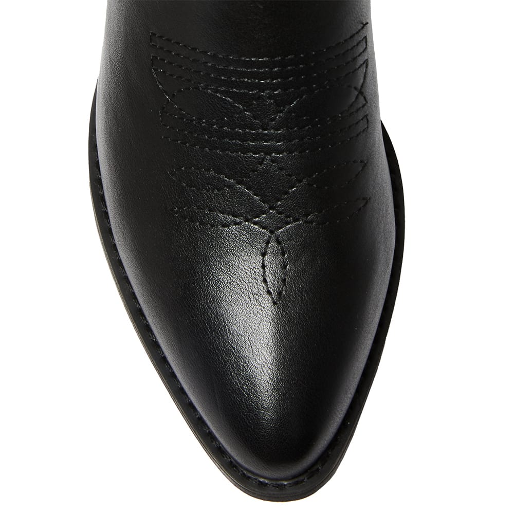 Texas Boot in Black Smooth