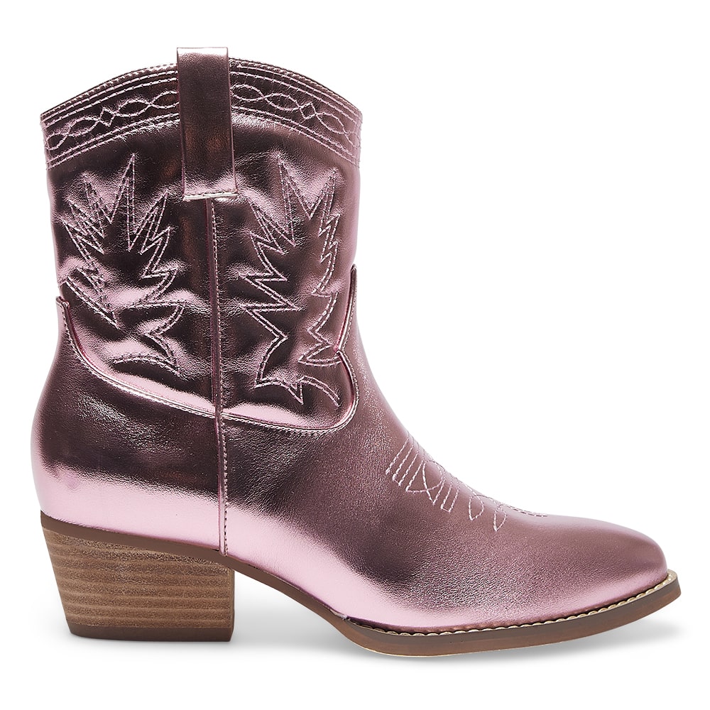 Texas Boot in Ice Pink Metallic