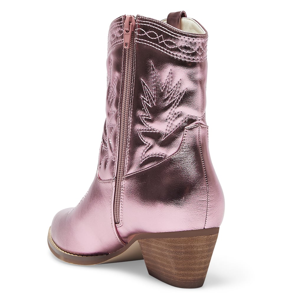 Texas Boot in Ice Pink Metallic