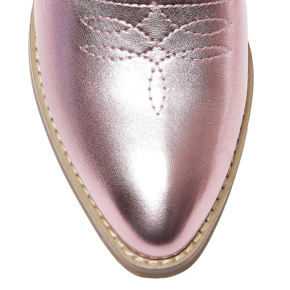 Texas Boot in Ice Pink Metallic