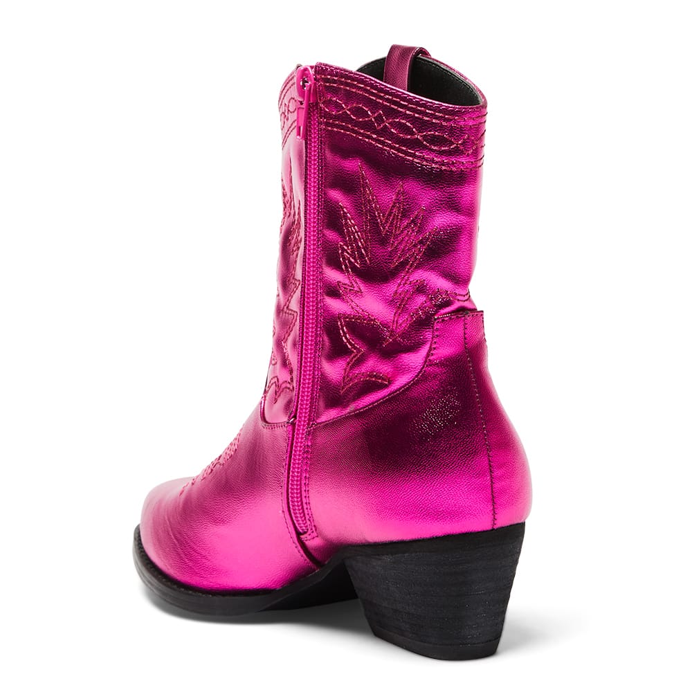 Texas Boot in Metallic Pink
