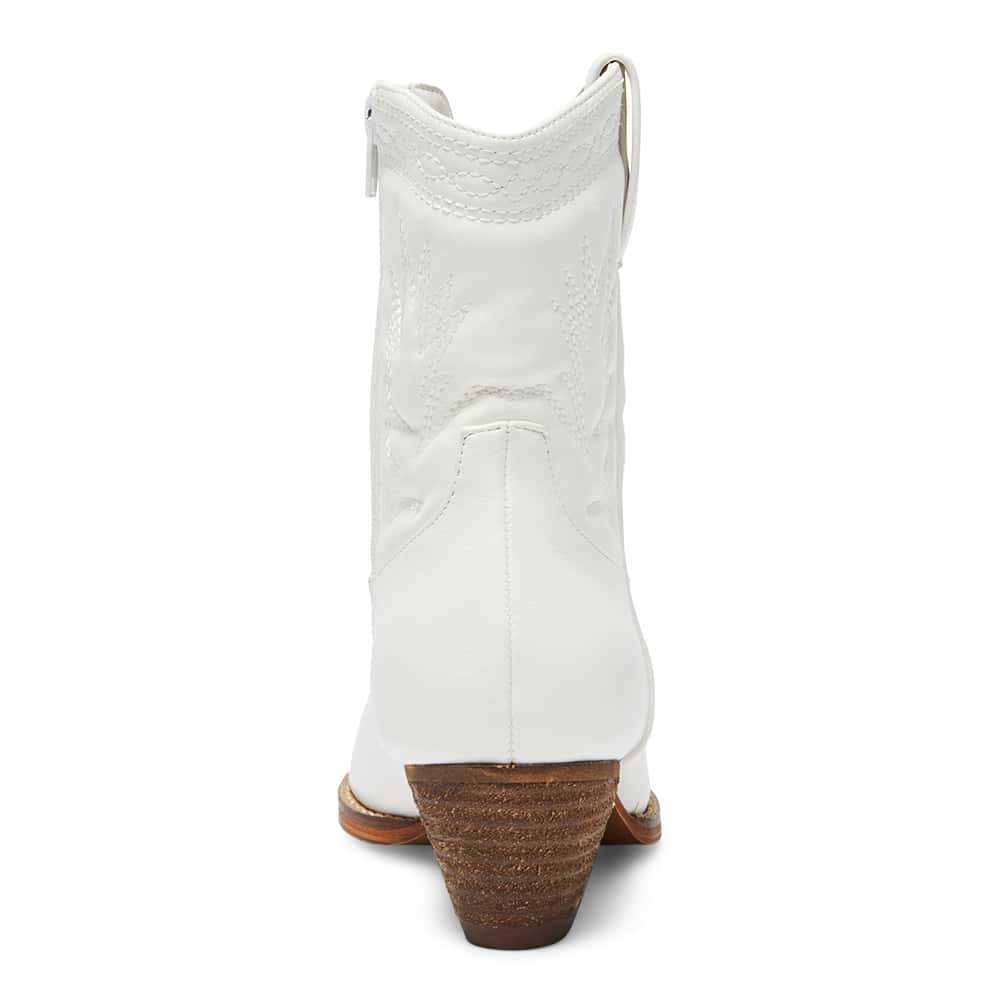 Texas Boot in White Smooth