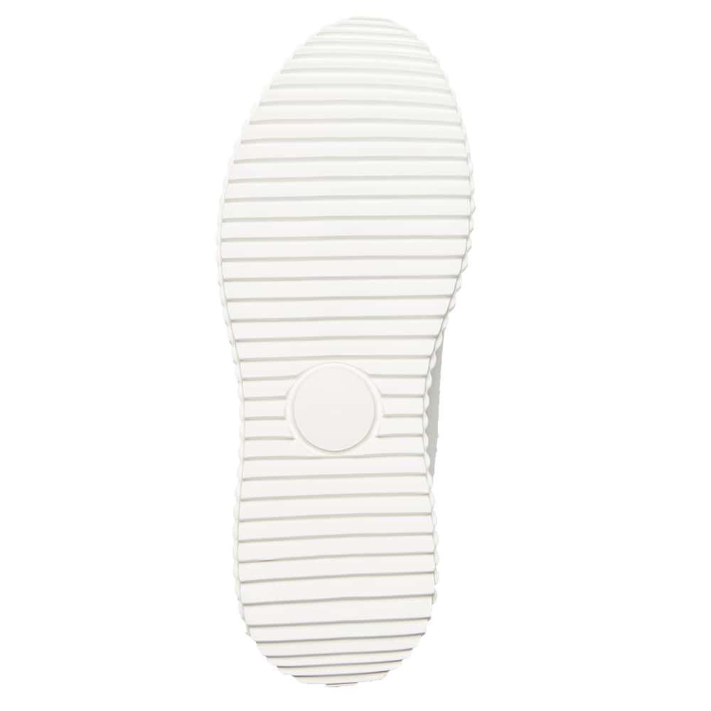 Track Sneaker in White Smooth