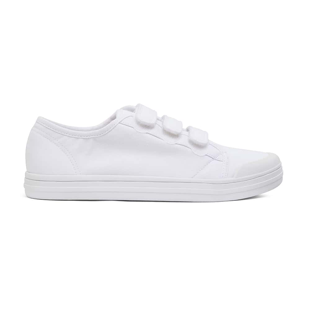 Vessie Sneaker in White Canvas
