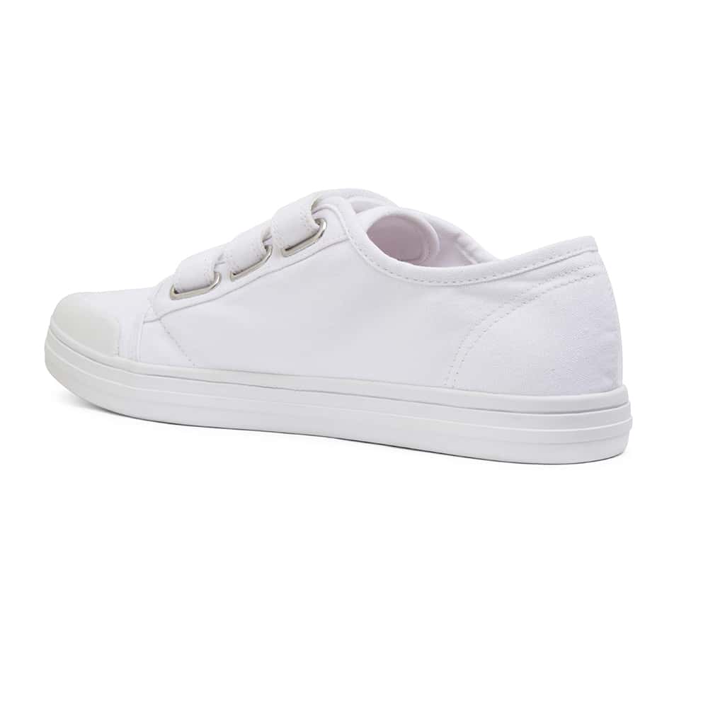 Vessie Sneaker in White Canvas