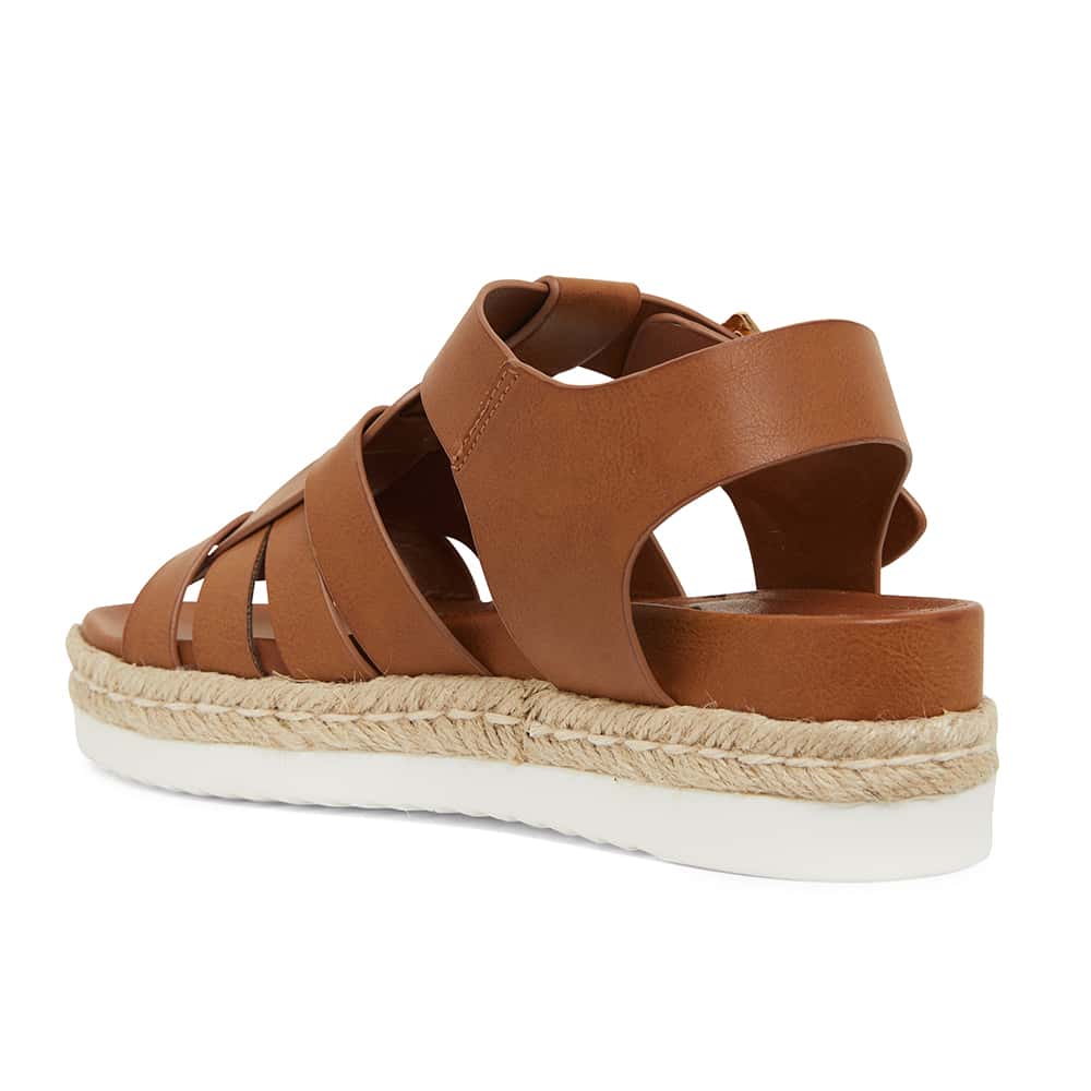 Web Sandal in Tan Smooth