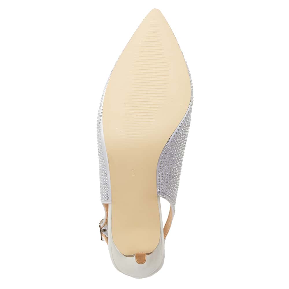 Whitney Heel in Ivory Satin