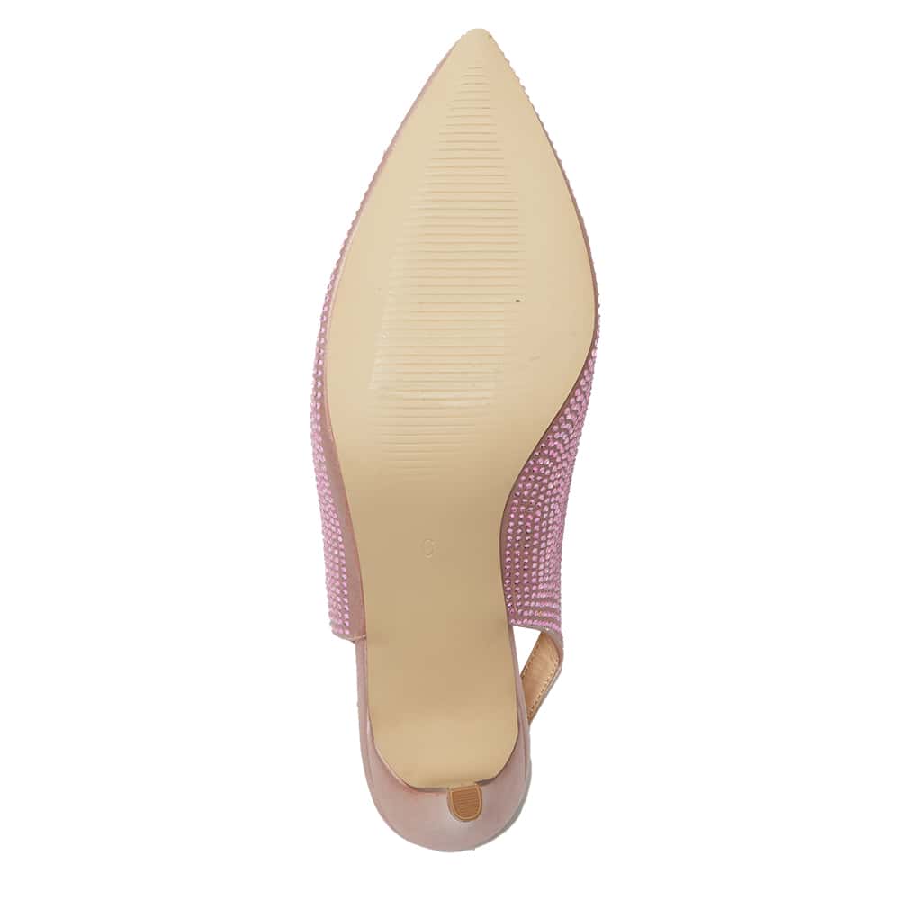 Whitney Heel in Pink Satin