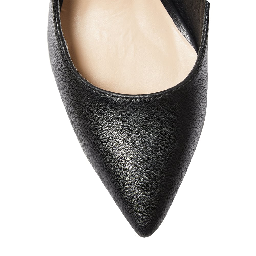 Whiz Heel in Black Smooth