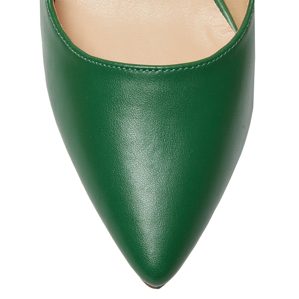 Whiz Heel in Green Smooth