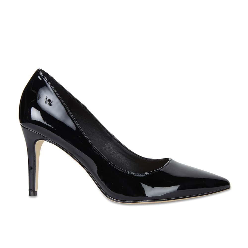 Wild Heel in Black Patent | Ravella | Shoe HQ