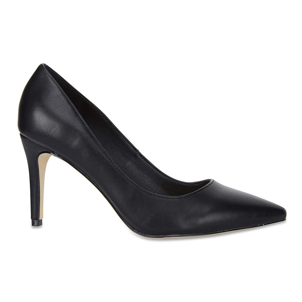 Wild Heel in Black Smooth | Ravella | Shoe HQ