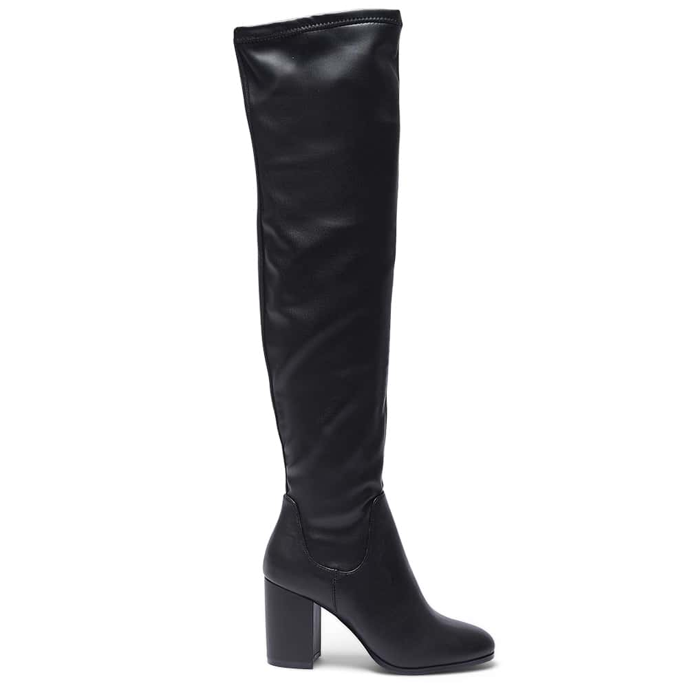 Yates Boot in Black Smooth
