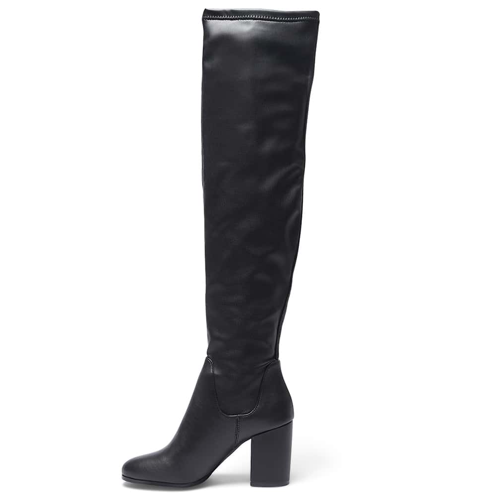 Yates Boot in Black Smooth