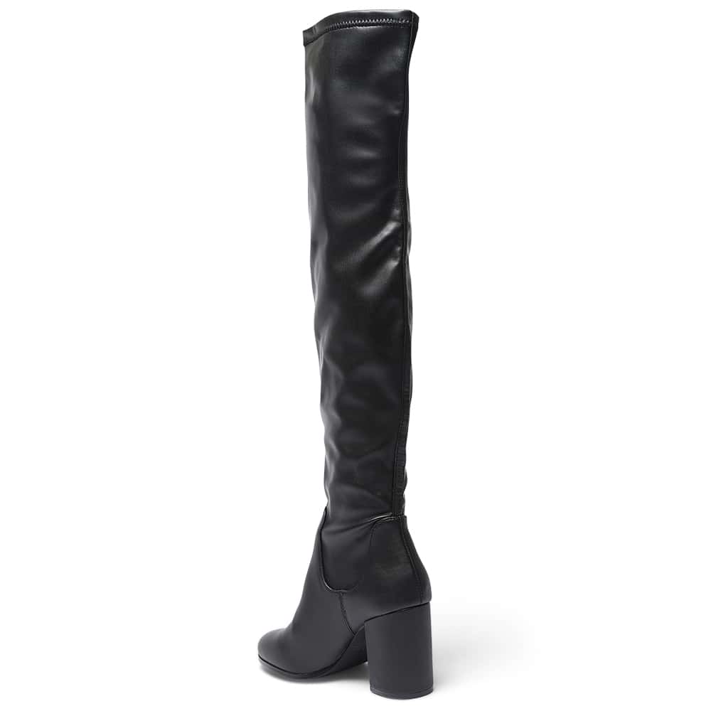 Yates Boot in Black Smooth
