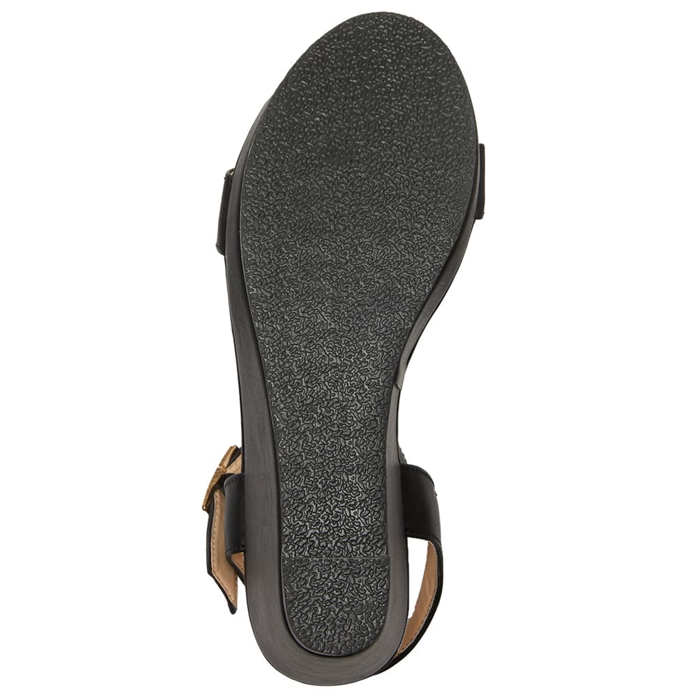 Abbey Wedge in Black Smooth