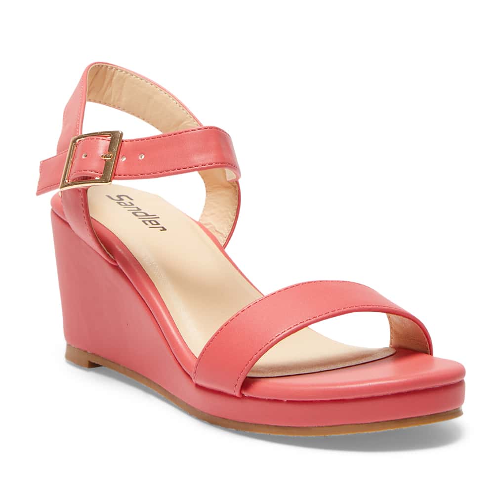Abbey Wedge in Pink Smooth