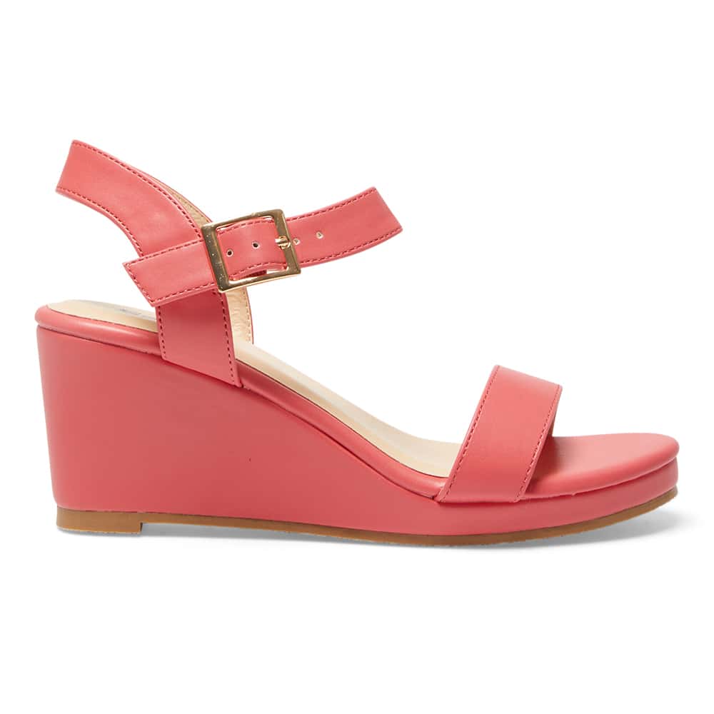 Abbey Wedge in Pink Smooth