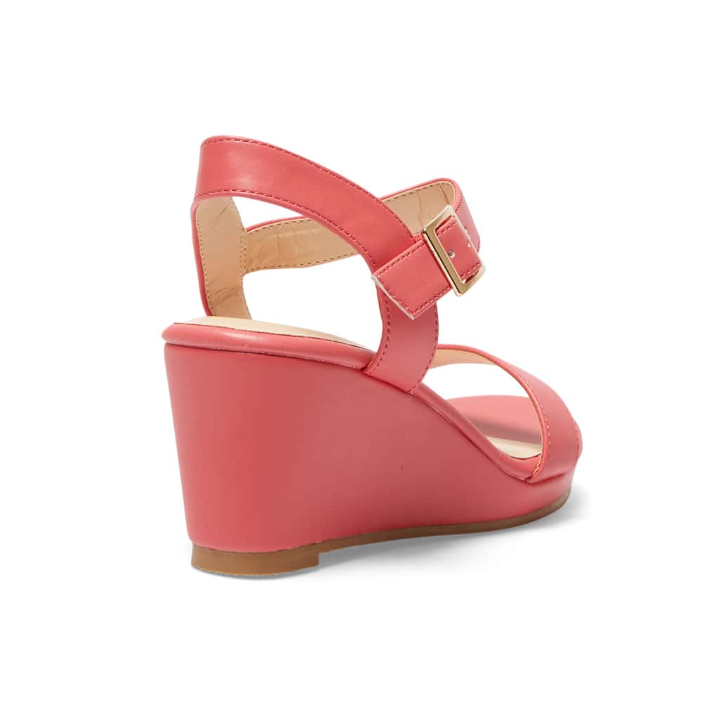 Abbey Wedge in Pink Smooth