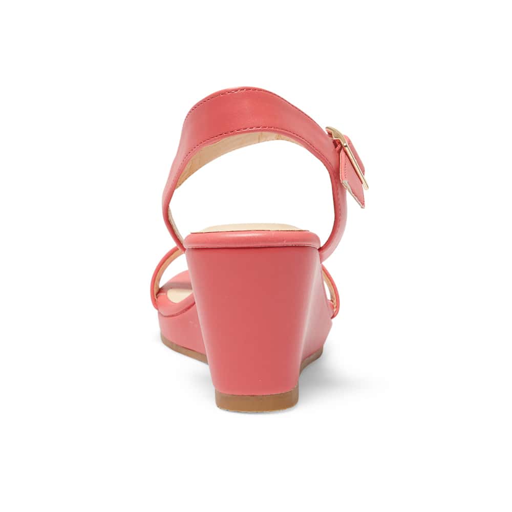 Abbey Wedge in Pink Smooth