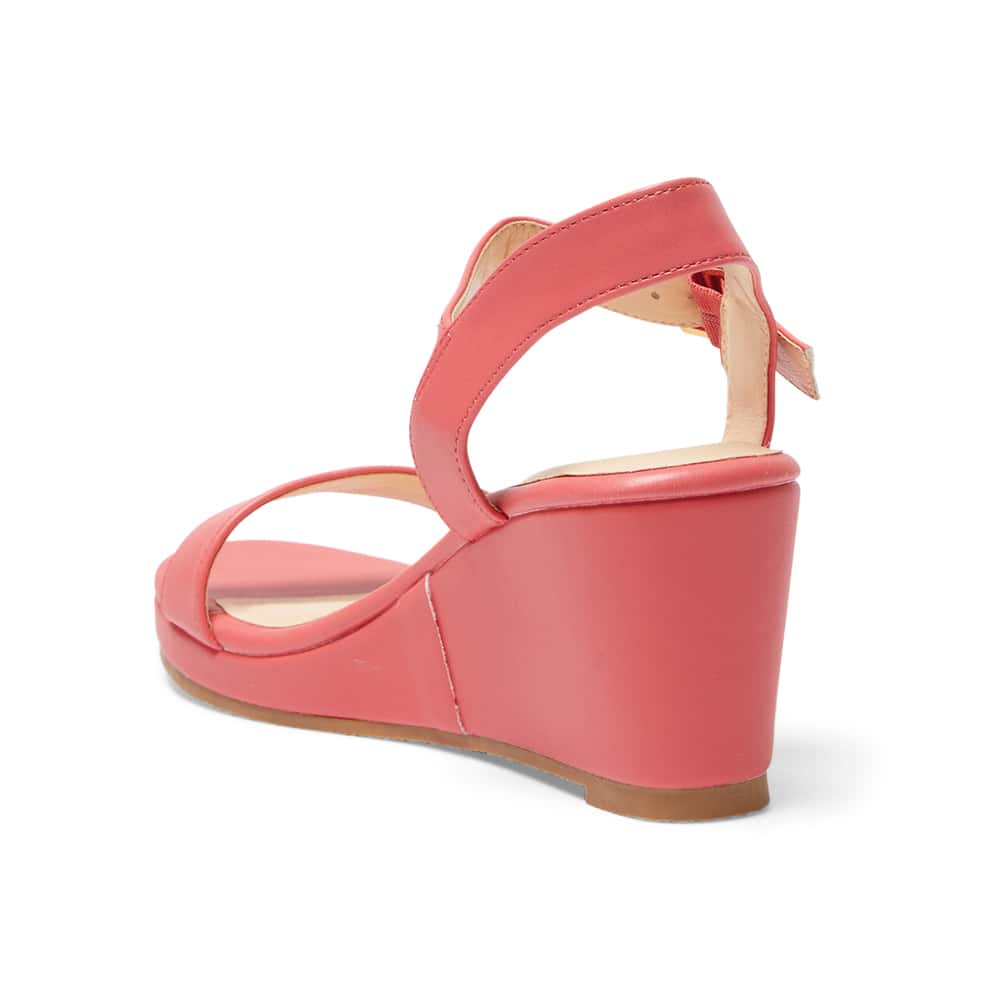 Abbey Wedge in Pink Smooth