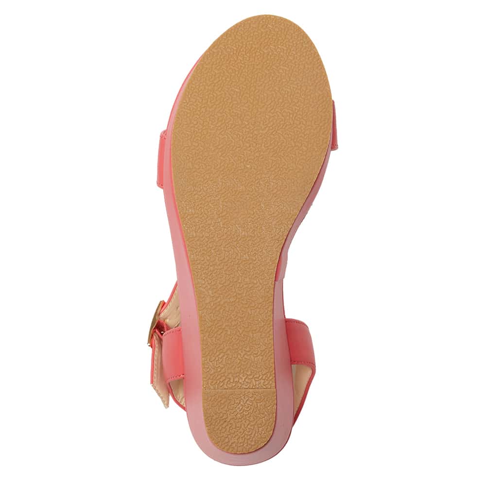 Abbey Wedge in Pink Smooth
