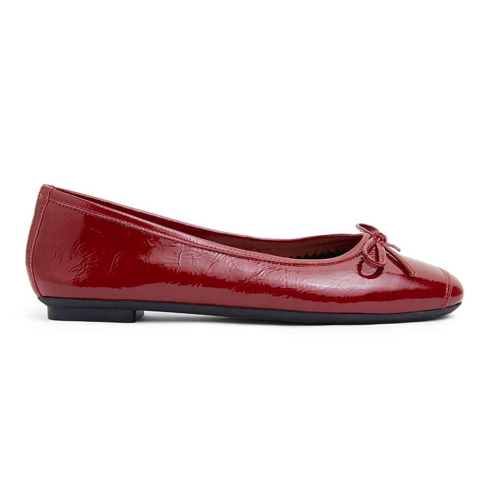 Alexa Ballet Flat in Ruby Red Patent