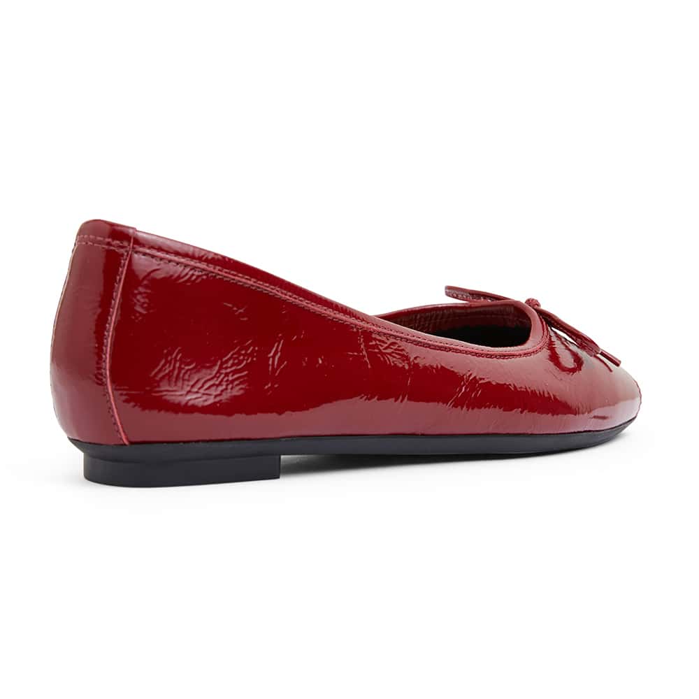 Alexa Flat in Ruby Red Patent