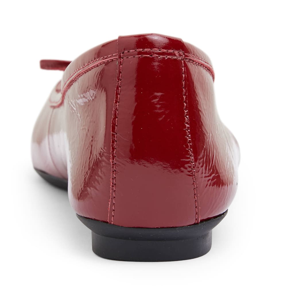 Alexa Ballet Flat in Ruby Red Patent