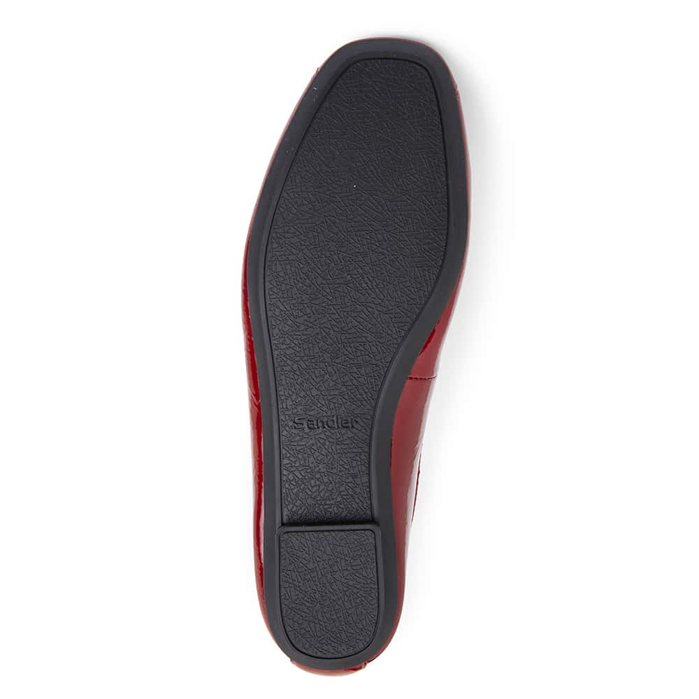 Alexa Ballet Flat in Ruby Red Patent