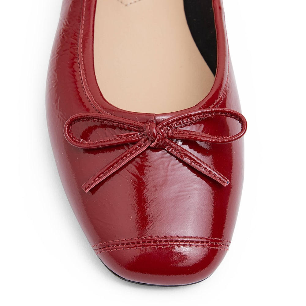 Alexa Ballet Flat in Ruby Red Patent