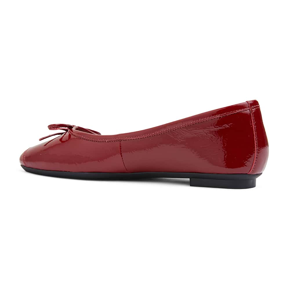 Alexa Ballet Flat in Ruby Red Patent