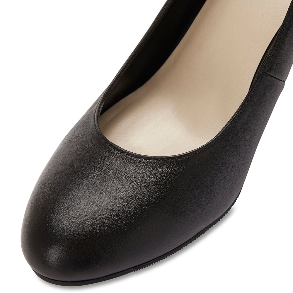 Alibi Heel in Black Leather Sandler Shoe HQ