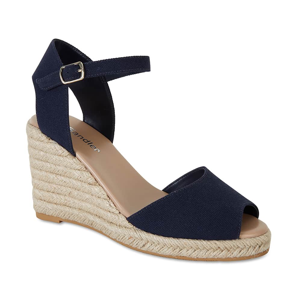 Aloha Espadrille in Navy Fabric