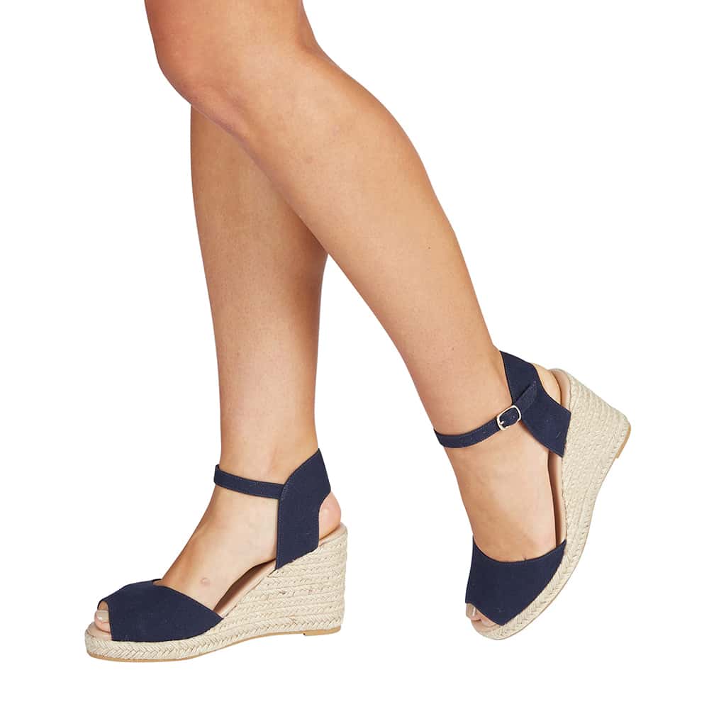 Aloha Espadrille in Navy Fabric