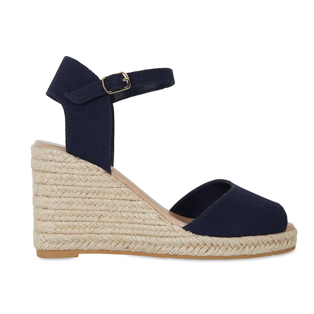 Aloha Espadrille in Navy Fabric