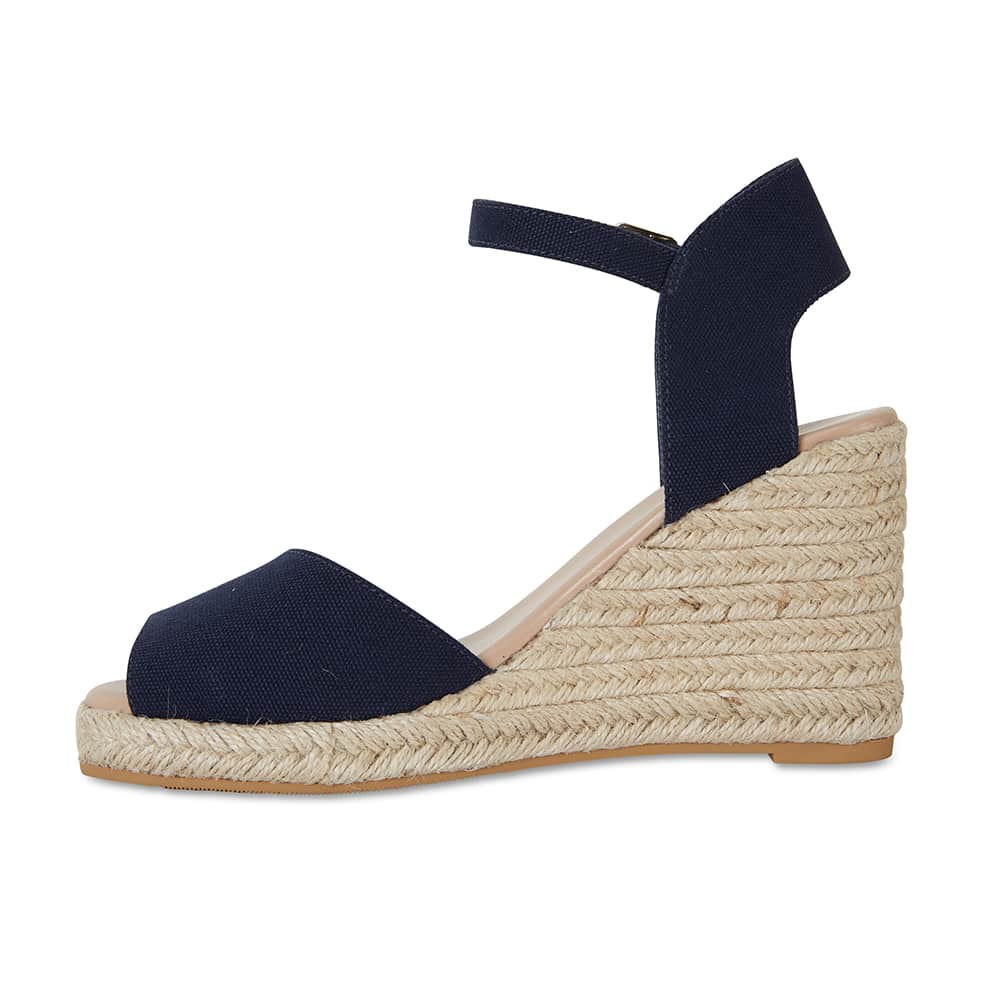 Aloha Espadrille in Navy Fabric