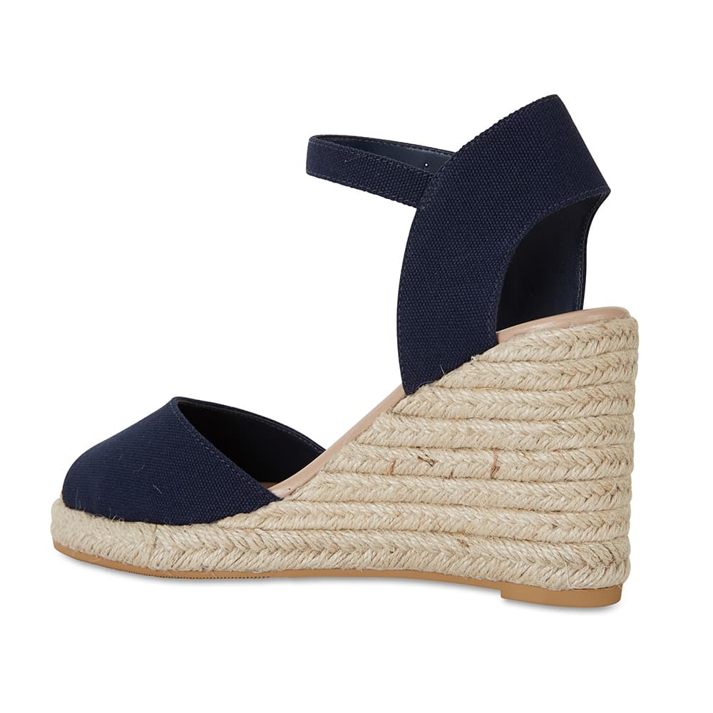 Aloha Espadrille in Navy Fabric