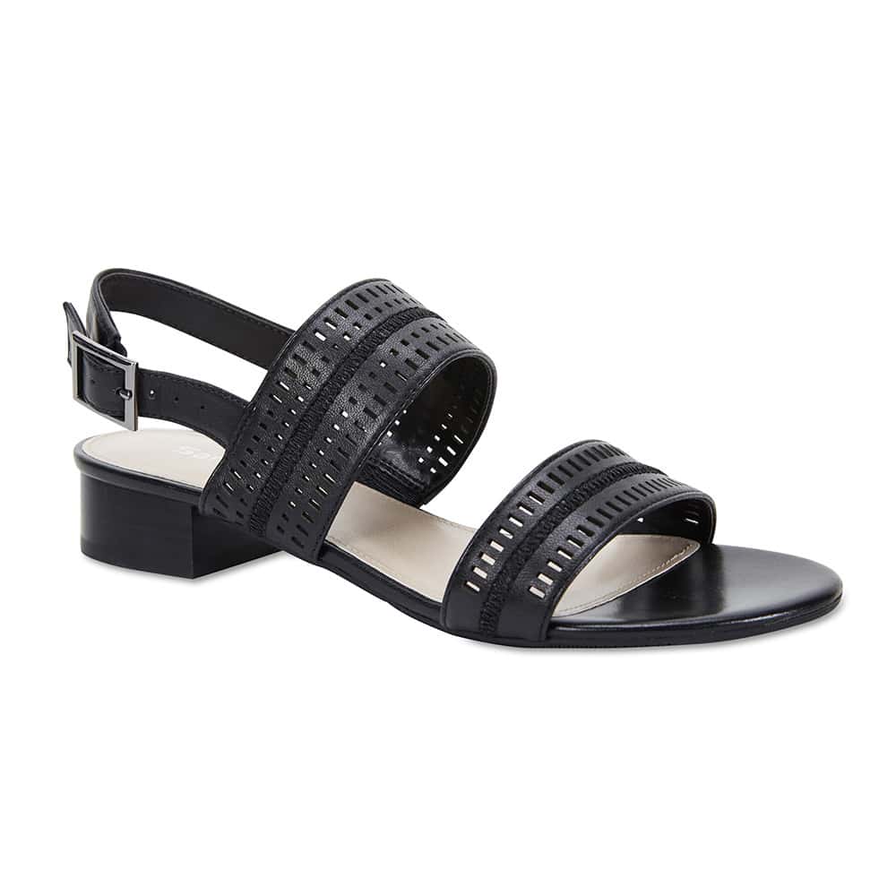 Altona Heel in Black Leather