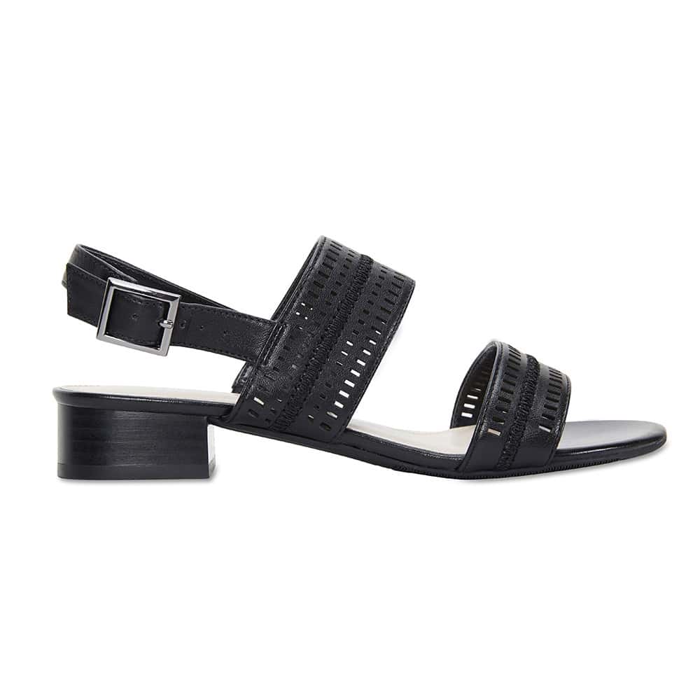 Altona Heel in Black Leather