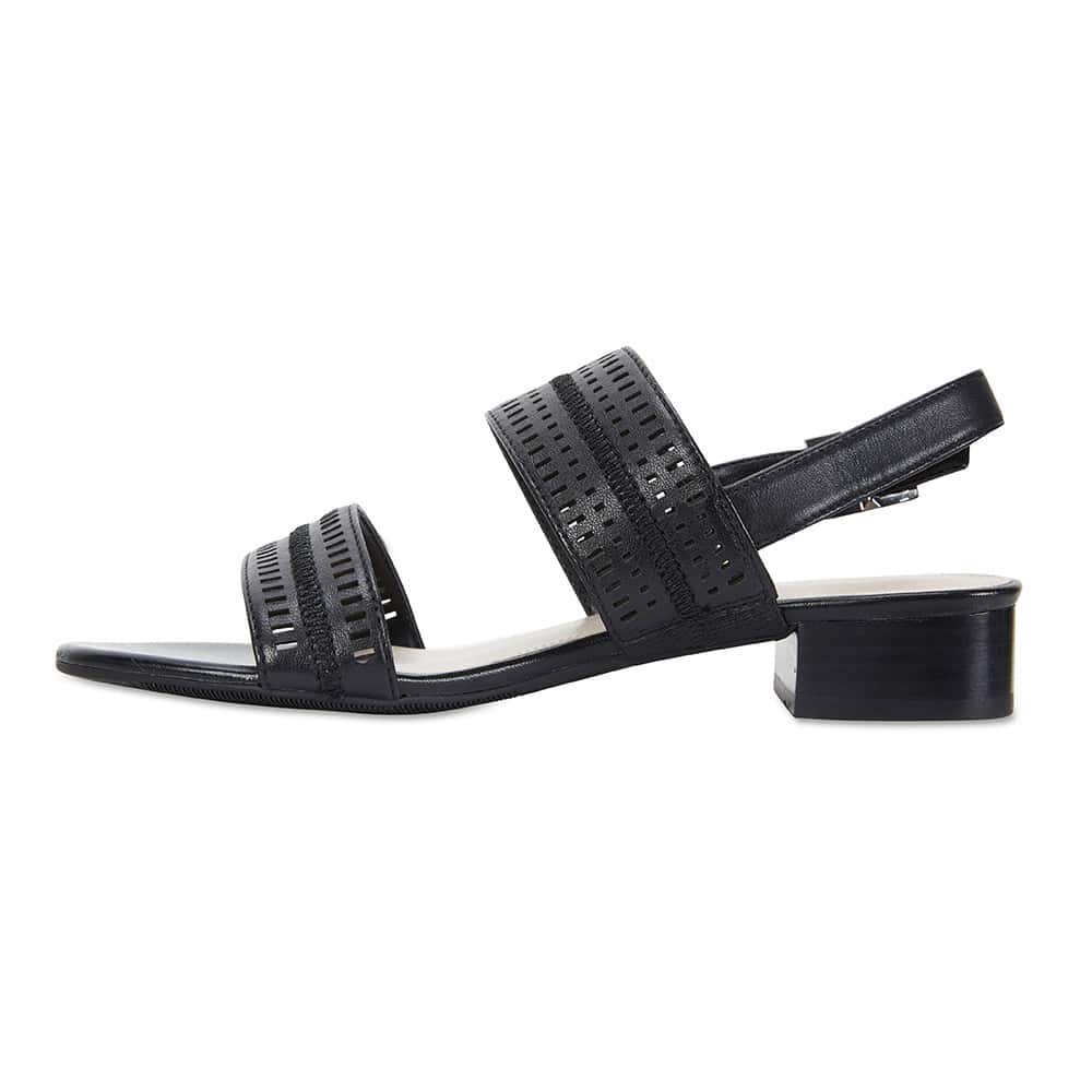 Altona Heel in Black Leather