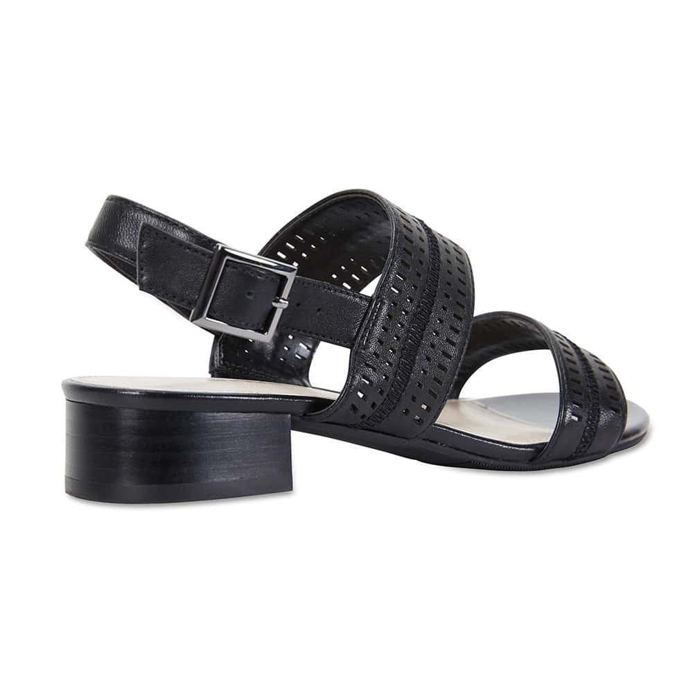 Altona Heel in Black Leather