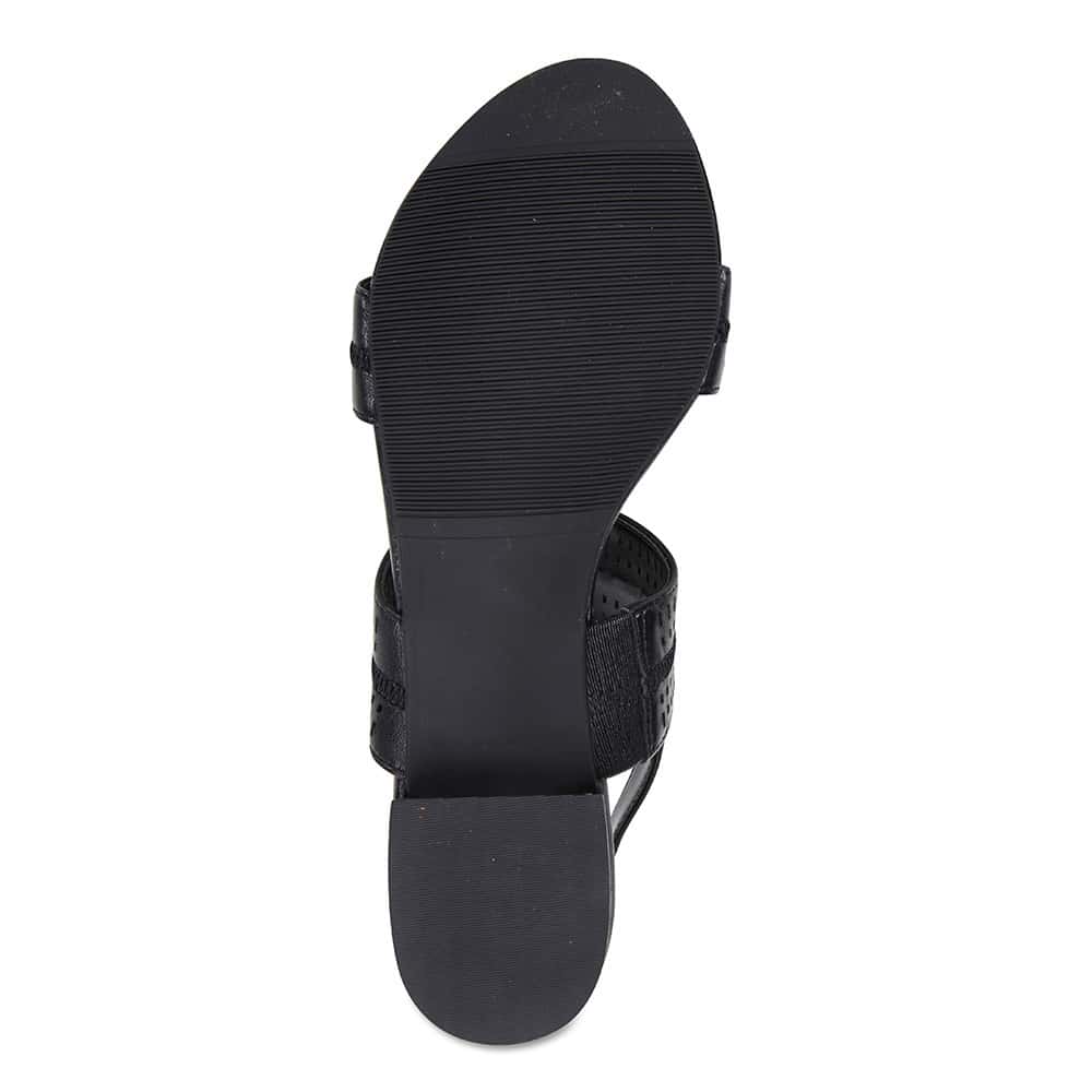 Altona Heel in Black Leather