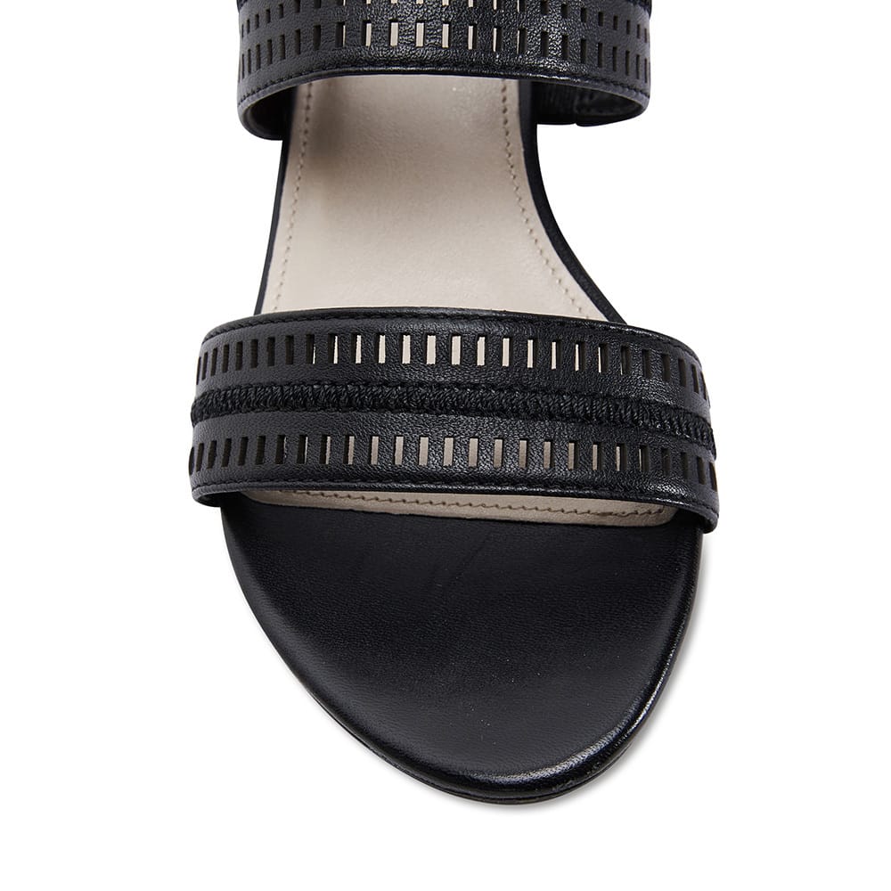 Altona Heel in Black Leather