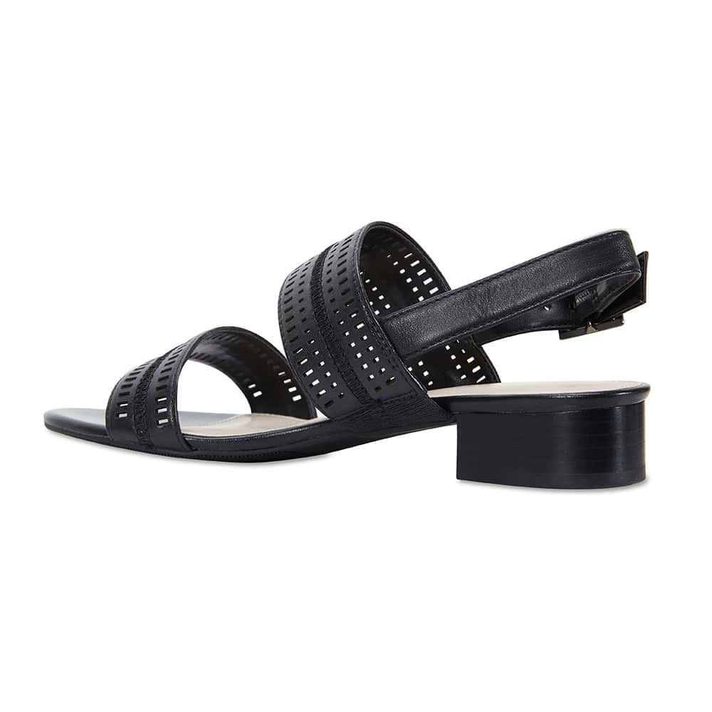 Altona Heel in Black Leather