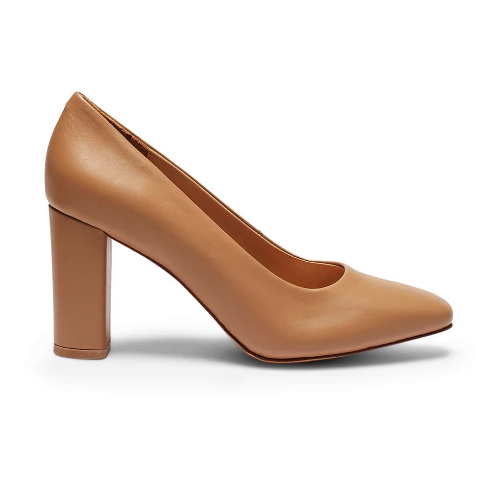 Amber Heel in Camel Leather