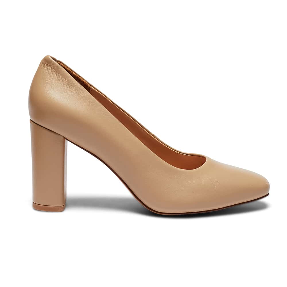 Amber Heel in Nude Leather