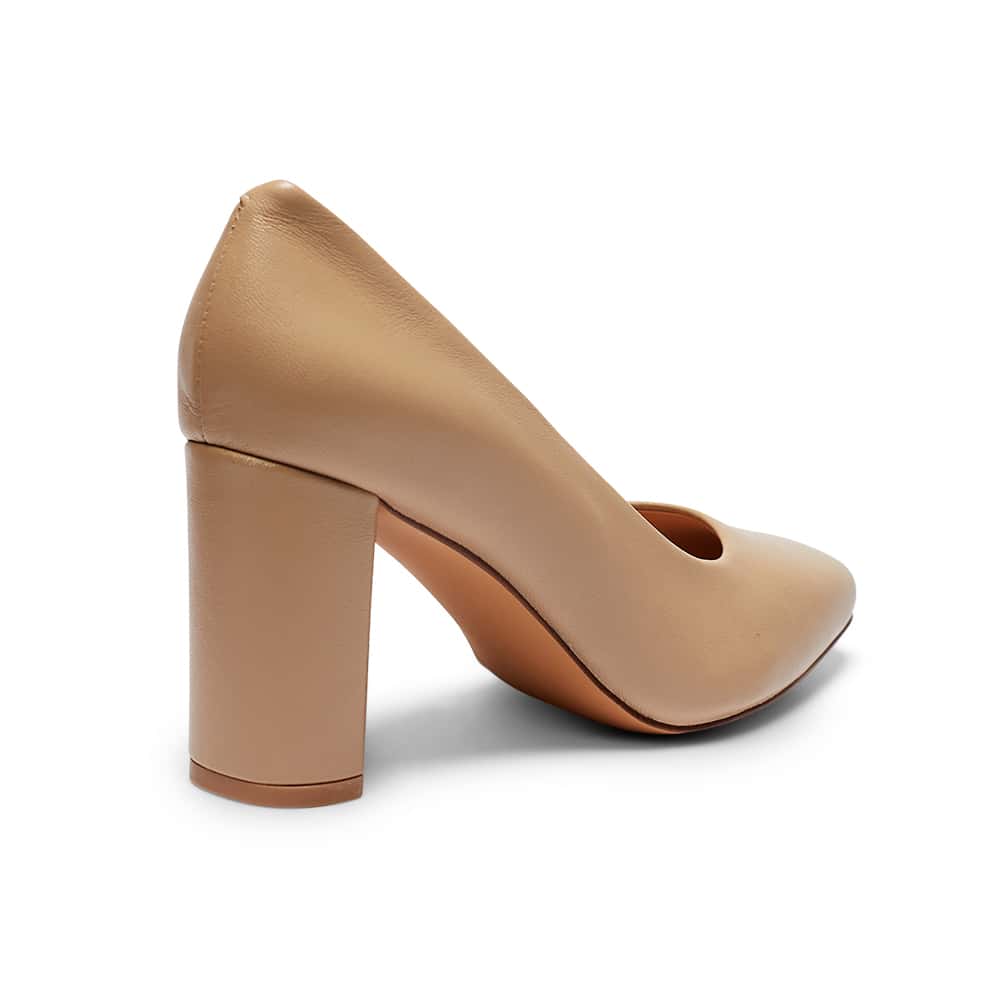 Amber Heel in Nude Leather