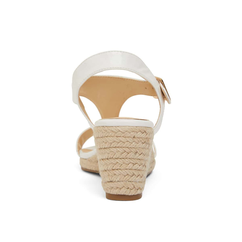 Anchor Espadrille in White Fabric